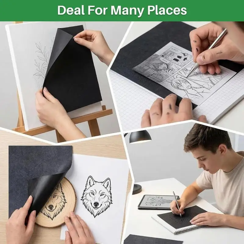 NEW 30pcs A4 Transfer Paper Tracing Painting Sheets Copy Paper For Drawing Patterns Sketch Canvas Fabric