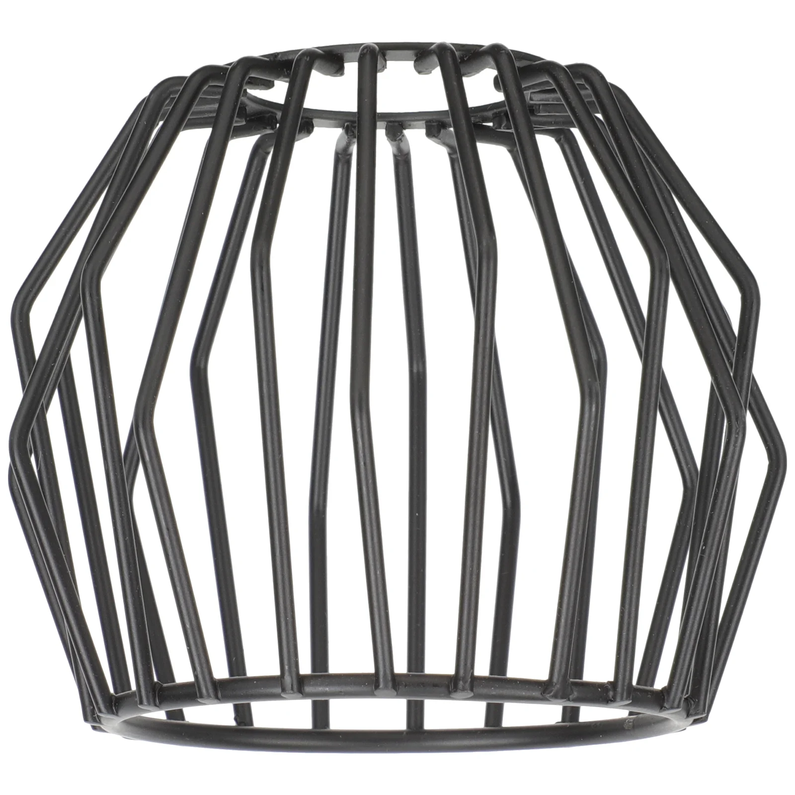 

Wrought Iron Lampshade Black Lantern Decorative Metal Ceiling Pendant Lights Safety Mask Chandelier Covers