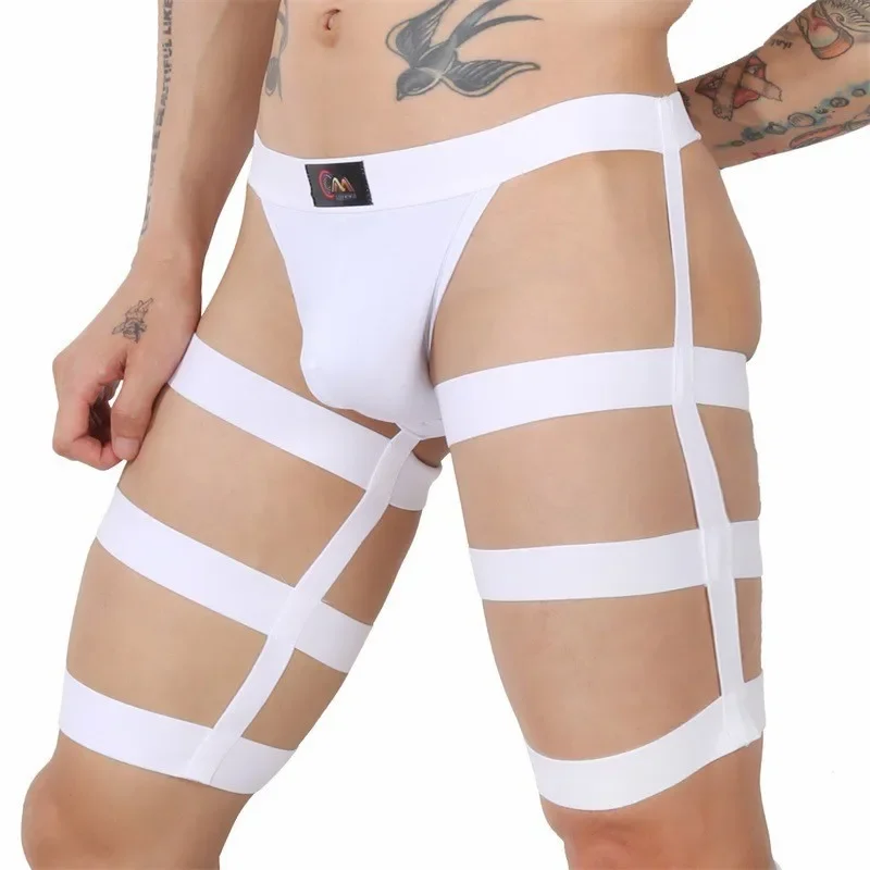

Mens Sexy Low Rise Pouch Briefs G-String Backless Panties Strappy Jockstrap Underwear Convex Pouch Underpants Breathable Hollow