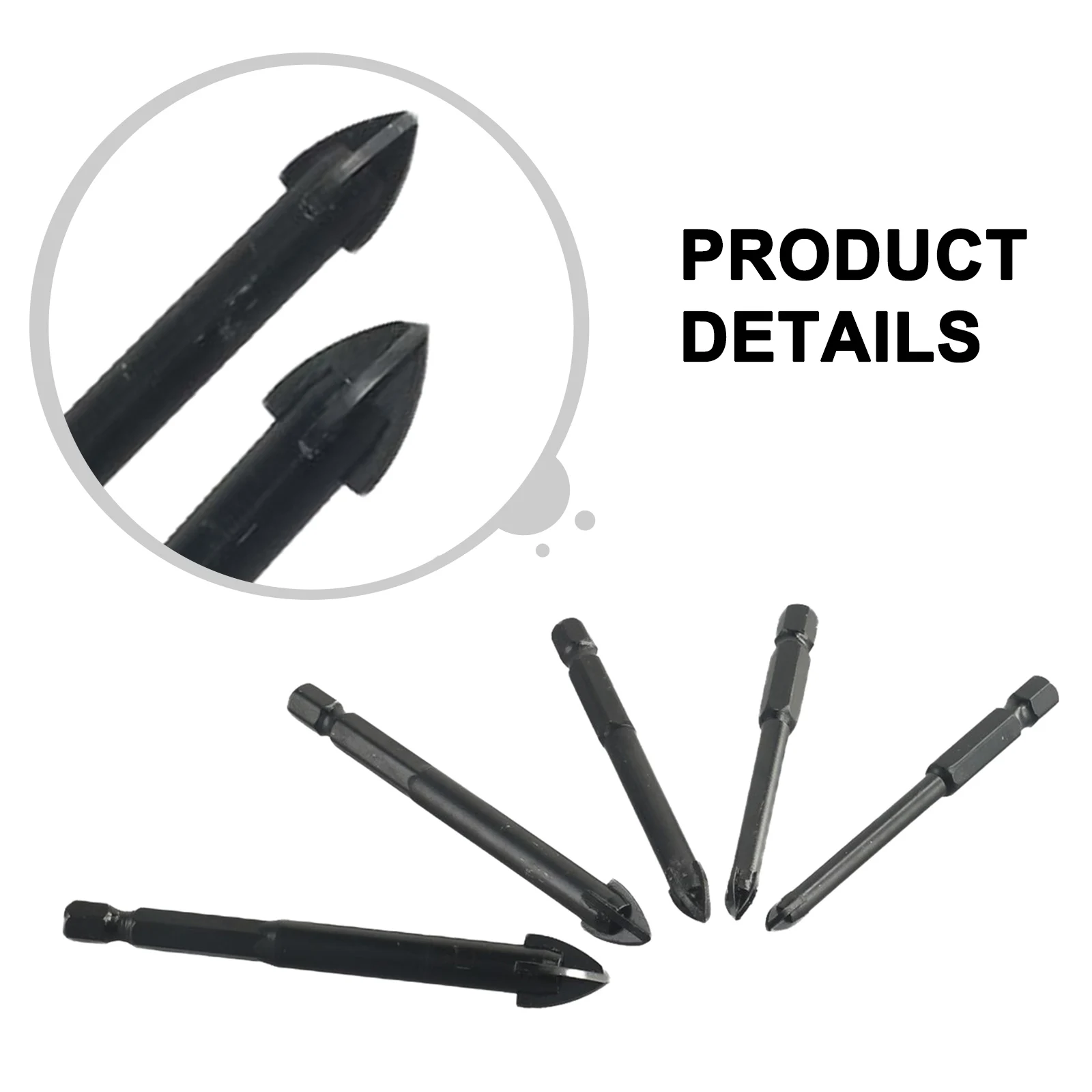 Útil gran oferta práctico abridor de agujeros juego de brocas 5-12mm 5 uds Kit de corte de vidrio cerámico azulejo porcelana