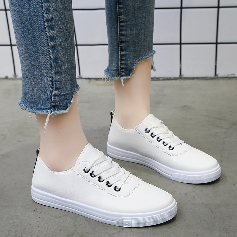 Shoes Women 2024 New Casual Breathable Sneakers Women White Lace-up Women\'s Vulcanize Shoes Summer Flat Bottom sports shoes