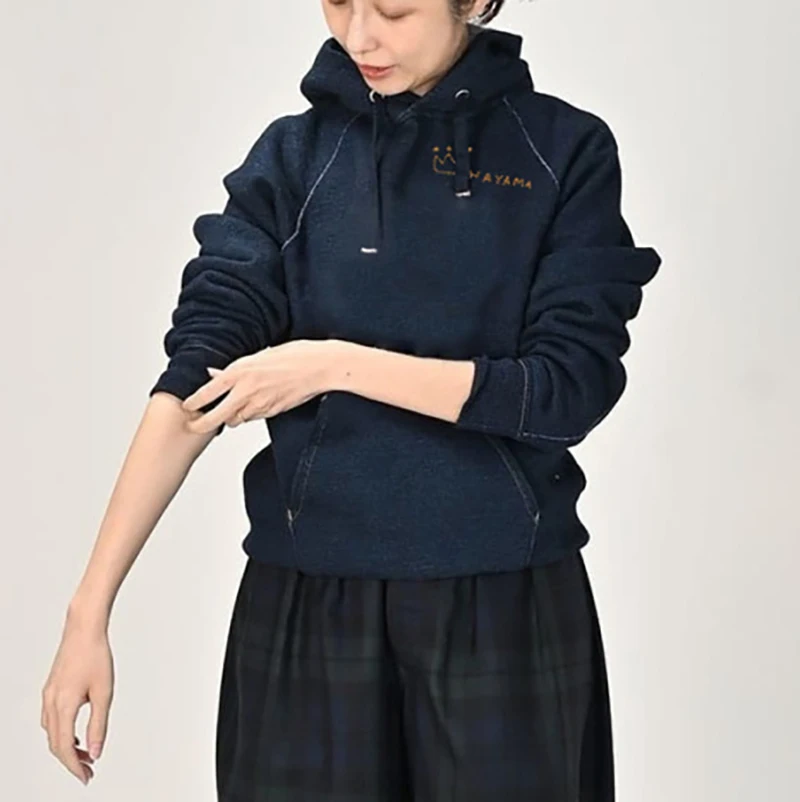 

New Autumn Winter Hoodie Embroidered Ba Patch oulder Sve Long Cotton Crew Ne Comfortable Fit Color Commute Sle