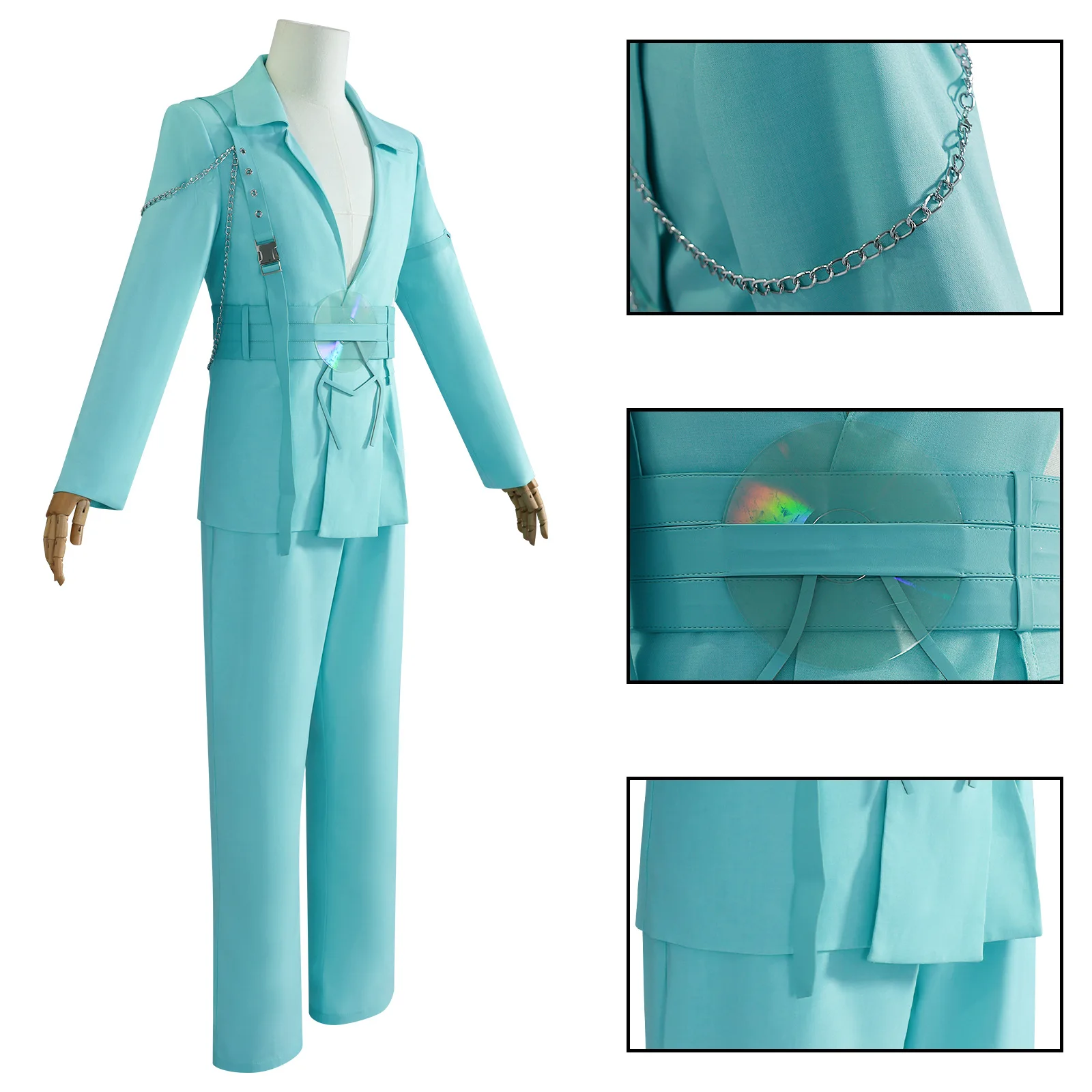 Luka R7 Blue Stage Suit Cosplay Full Set Costume Outfit for Men Halloween Carnival Party Performance Deluxe Cos Convention - view 4