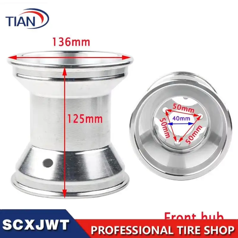 NEW Kart 10x4.50-5 125mm Front or 11x7.10-5 180mm Rear Wheel Hub 5 Inch Go-kart Car 4 Drift Aluminium Alloy Rims