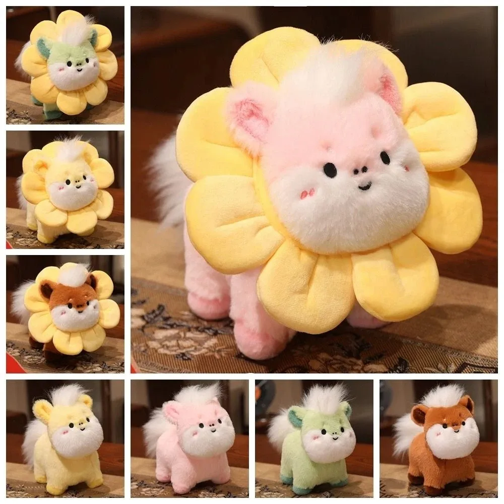Riqueza pônei dos desenhos animados cavalo brinquedos de pelúcia 20cm bonito animal chinês zodíaco cavalo sorte bordado mascote festival presente