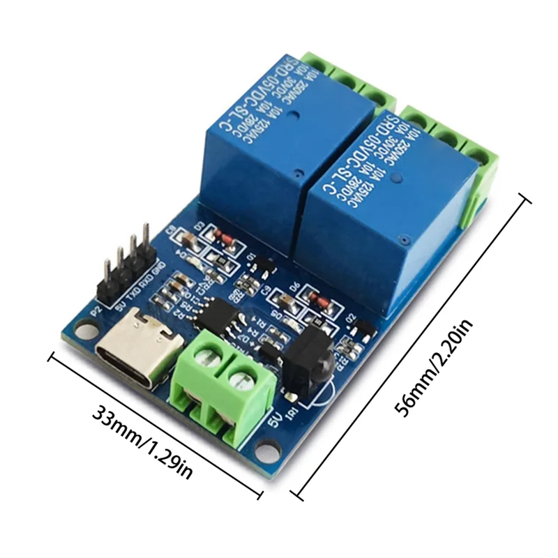 Infrared Remote Control Wireless Self-Locking Tap Inter-Locking Multi-Function Portable Dual Relay Module Wireless Module