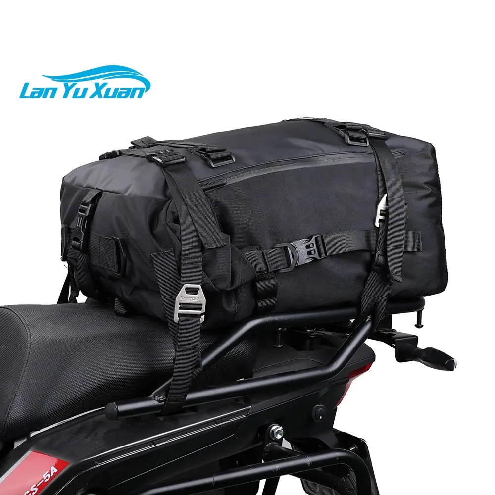 

Rhinowalk Motorcycle Tail Bag 30L Waterproof Luggage Bag Seat Storage Motorbike Trunk Saddle Bags Multifunctional Sport Backpack