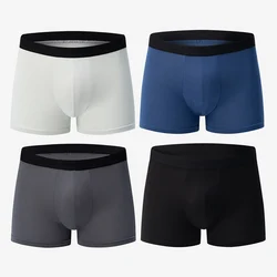 Men's size solid color basic underwear loose and comfortable plus size young men's boyshort soft breathable home pants.