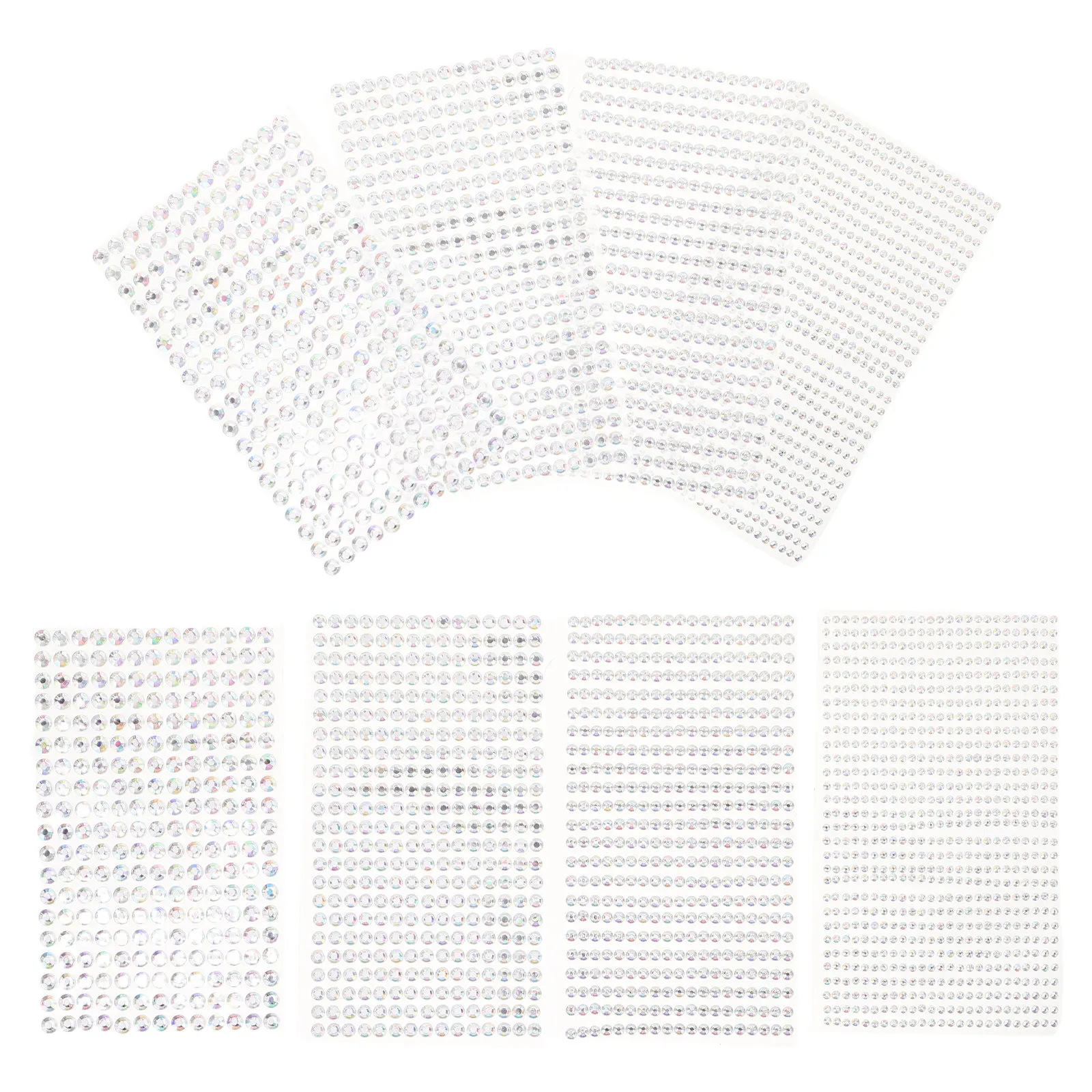8Sheets Creative Gem Stickers for Children Acrylic Rhinestone Decals Easy Peel Stick DIY Craft Supplies Scrapbook Decor Face