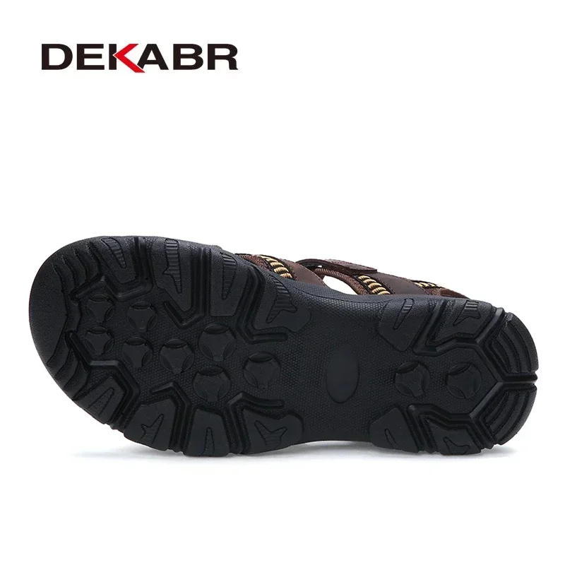 DEKABR Plus Size 38-48 Nieuwe mannen Sandalen Mannen Zomer Strand Slippers Comfortabele antislip Water schoenen Platte Lichte Casual Slippers