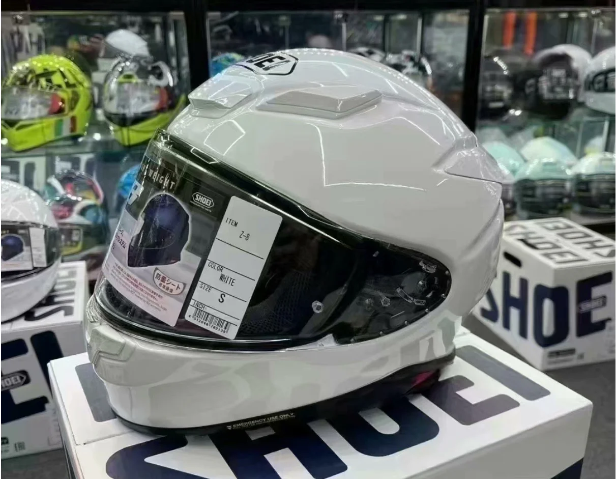 Full Face Motorcycle helmet Z8 glossy WHITE  helmet Riding Motocross Racing Motobike Helmet