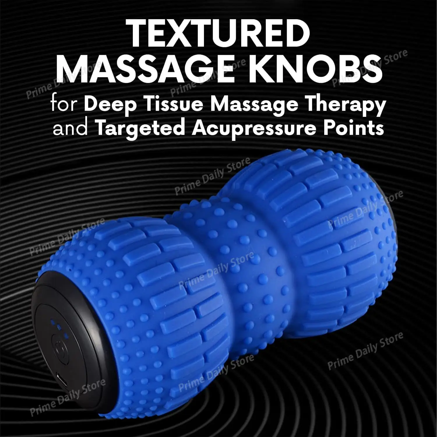 Vibrating Peanut Massage Ball, Deep‑Tissue Point Therapy Roller for Myofascial Release and Muscle Recovery