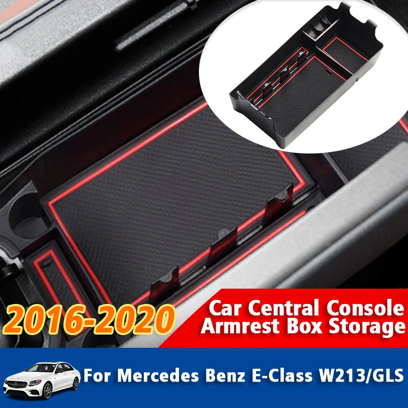 

Car Center Console Armrest Storage Box For Mercedes Benz E Class W213 E200 E220 E300 2016-2020 GLS 2018 Interior Accessories