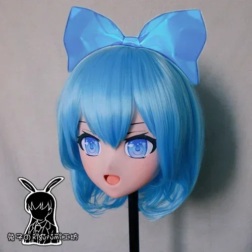 (Rabbit 11) Handmade Female Resin Crossdress Pretty Girl Full Head Mask Anime Cosplay Kigurumi Mask