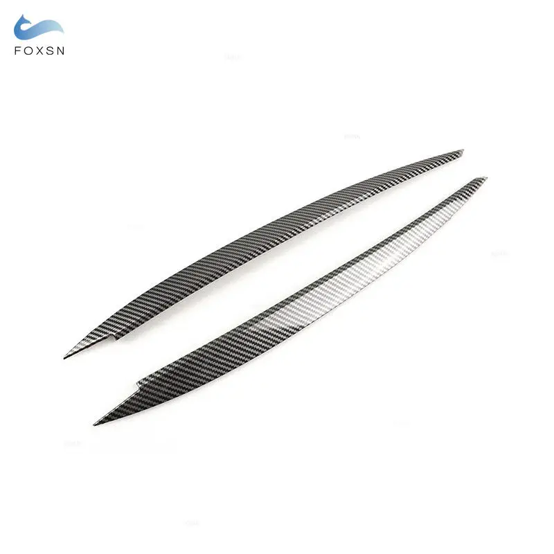 Car ABS Carbon Fiber Texture Headlight Eyebrow Eyelids Trim Sticker For VW Golf 7 MK7 GTI GTD GTE R-Line R TDI TSI MPI 2014-2018 view 3