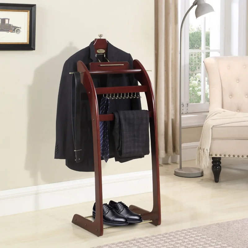 Home Solid Wood Hanger Multifunctional Hotel Office Bedroom Suit Rack Coat Rack Floor Multifunctional
