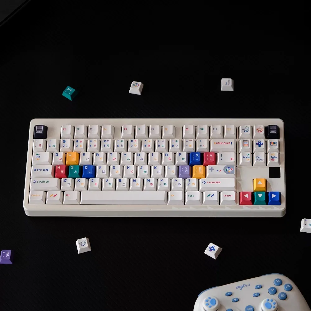 Sfc keycaps cereja perfil pbt sublimação para 75 68 84 87 98 104 108 ergonomia acessório de jogo keycaps para teclado mecânico