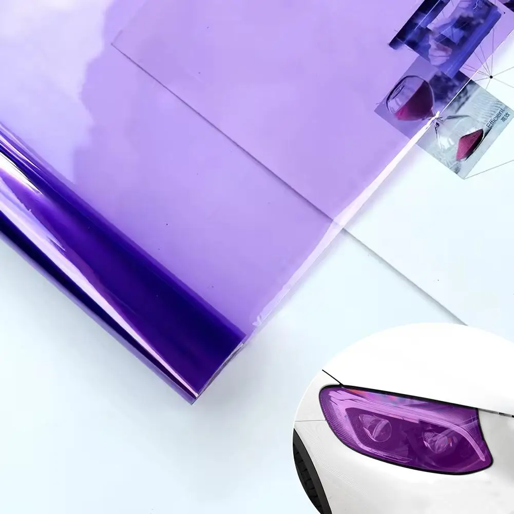 

Gloss Light Black Smoke PVC Film 30X100cm Headlight Cover Foil Film Car Armored Film Wrap Sticker Taillight P7M1