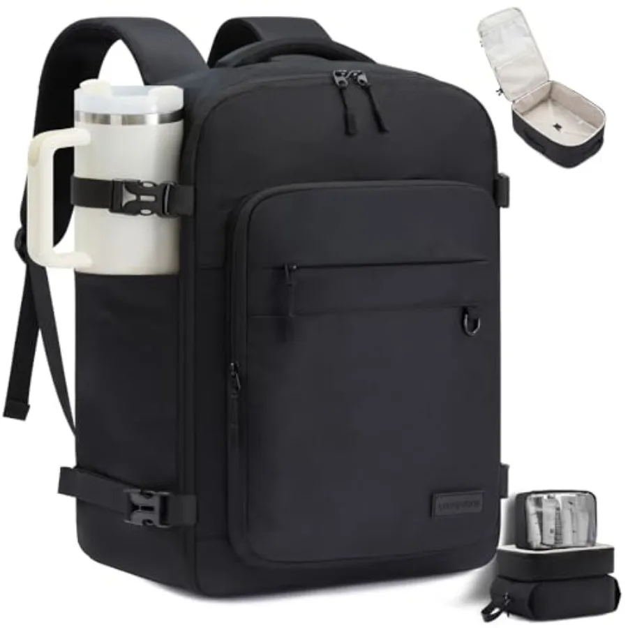 

50L Carry on Backpack Large 17 Inch Travel Backpack for Women Men Personal Item Bag Airline Approved with 3 Packing Cubes Hikin