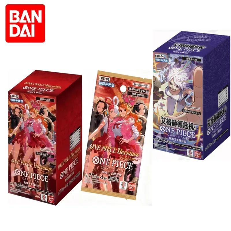 

2026 New BANDAI One Piece Card Game EBC03 Heroines EBC04 Egghead Crisis Extra Booster Tcg Collection Card Gift