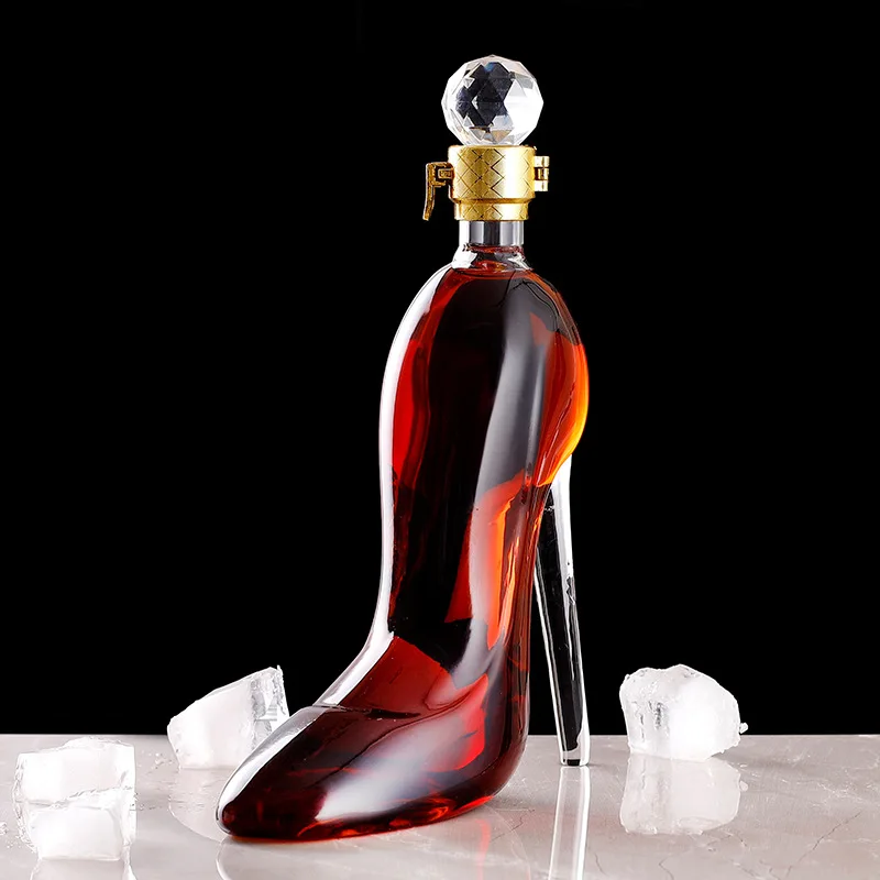 

Creative Glass Wine Bottle Bar Supplies Whiskey Wine Glass Red Wine Glass Bottle Holder Home Decoration Birthday Wedding Gift