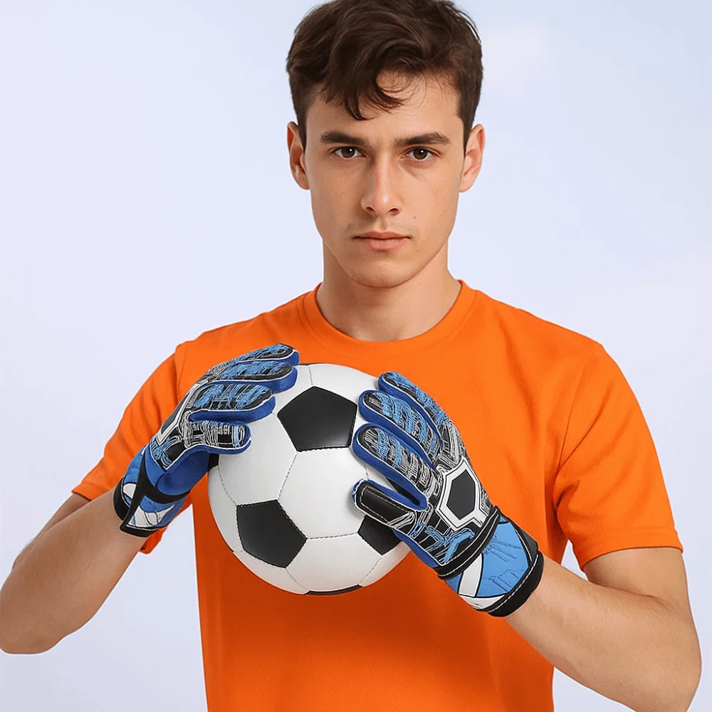 

Finger Protection Goalkeeper Gloves Non-Slip Wear-Resistant Football Goalkeeper Gloves Durable Handguard Latex Soccer Gloves