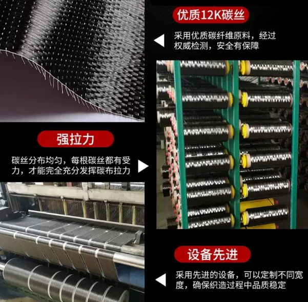 200g Carbon Fiber Unidirectional Fabric UD Grade 2 for Highway Bridge Reinforcement