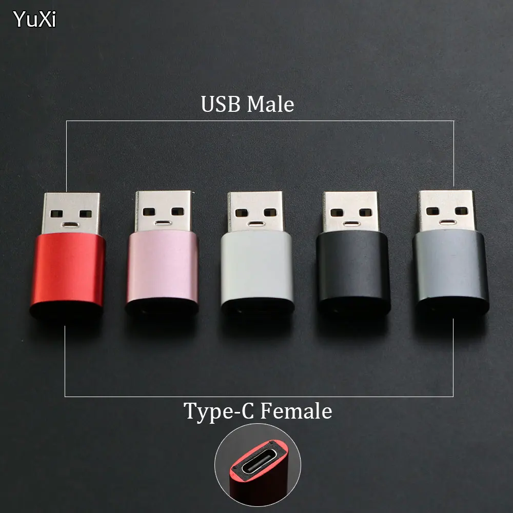 

YuXi 1Pcs USB A Male to Type-C Female Adapter Mini OTG Converter Hot Swap OTG Adapter High-speed Computer Accessories Charger