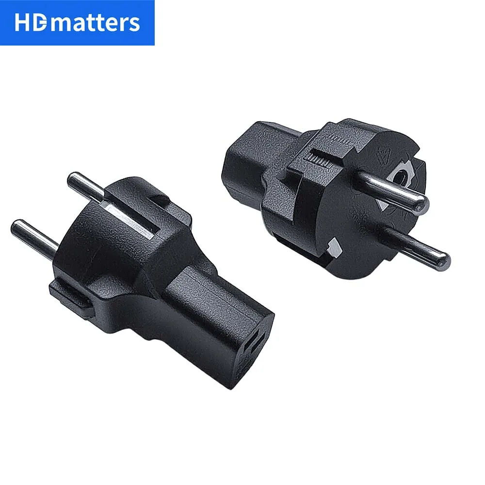 EU AC Power Cord adapter converter EU to IEC320 C13 Plug Adapter 3-Prong EU Plug to C13 Port converter connector plug