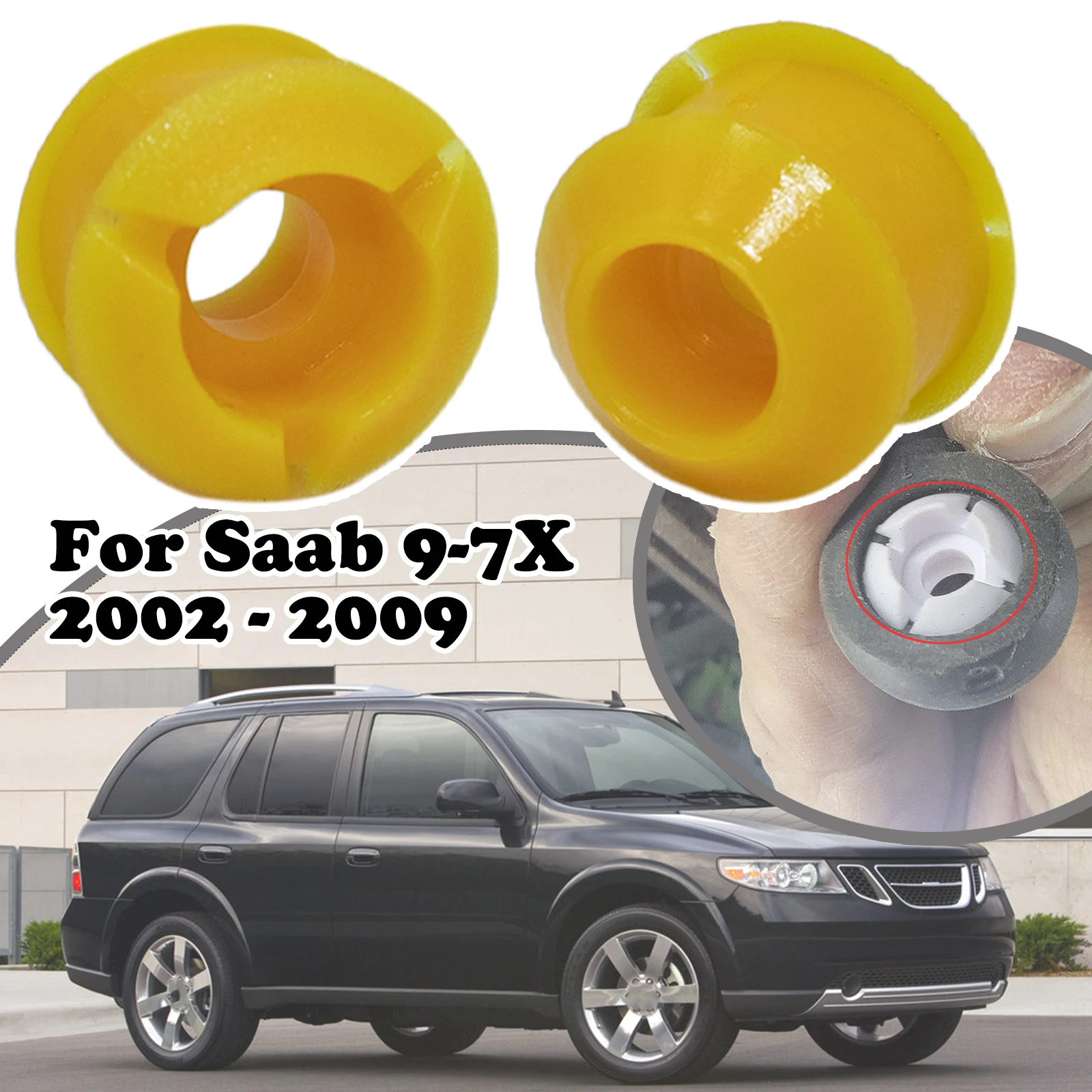 2pc For Saab 9-7X Automatic Transmission Shift Cable Bushing Repair Kit Gear Selector Change Lever And Pivot Grommet Replacement