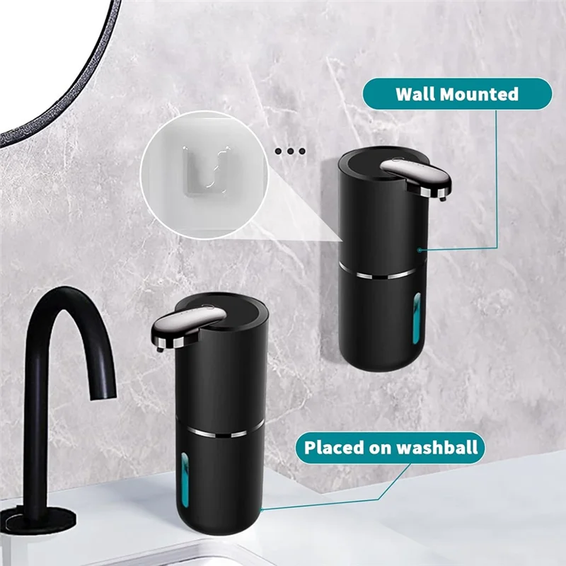 ABNL Automatic Soap Dispenser 380ML Touchless Liquid Soap Dispense USB Rechargeable Foaming Soap Dispenser Forbathroom B
