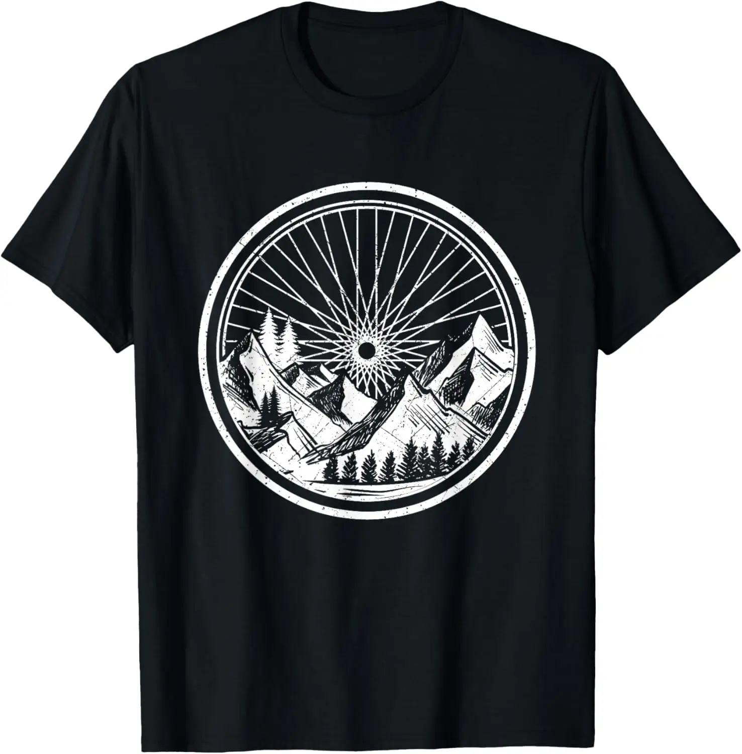 

Mountain Bike Wheel - Bicycle MTB Rider Cyclist Trail Riding T-Shirt
