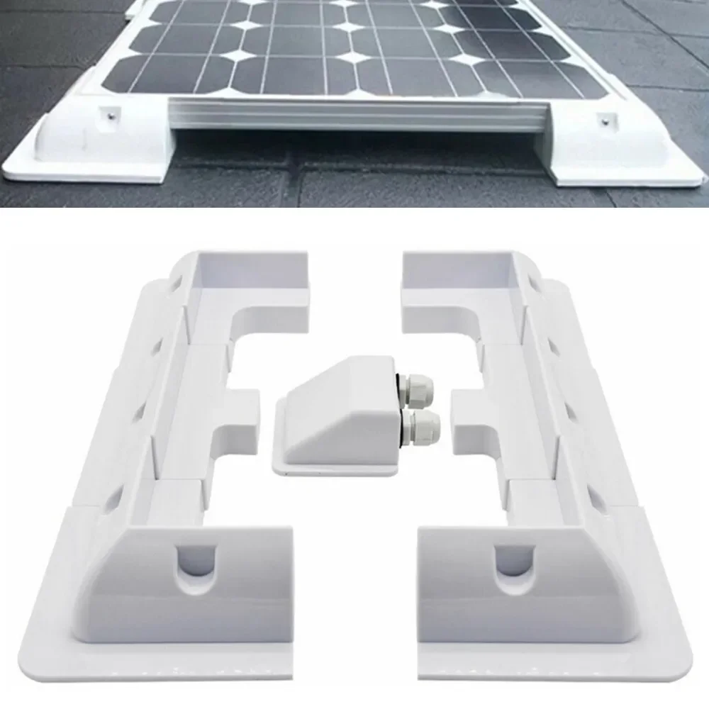 [EU Stock] 1/4/6PCS SOLAR PANEL MOUNTING BRACKET CORNER SET ABS Caravan Solar Panel Mounting Bracket kits Panel Fixing Brackets