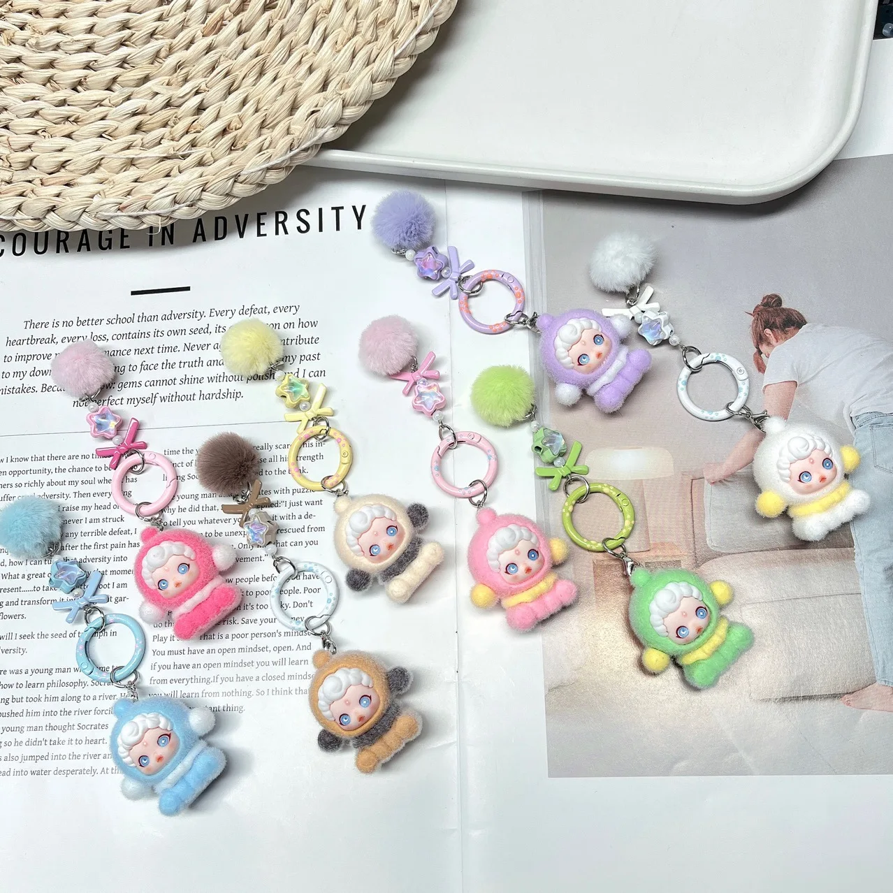 

My three-year-old child has cute and girlish accessories, including keychains, bags and pendants