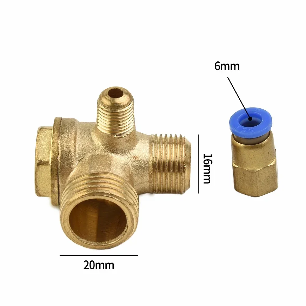 Imagem -05 - Válvula de Retenção do Compressor de ar com Porta para Compressor de ar Livre de Óleo Portas de Latão Rosca Macho Ferramenta de Conector da Válvula de Retenção