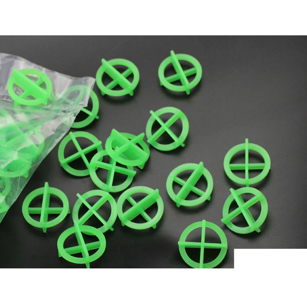 100Pcs Tile Leveling Cross 1.5mm Green Removable Tile Leveler System Base Flooring Wall Floor Construction Easy Install Remove