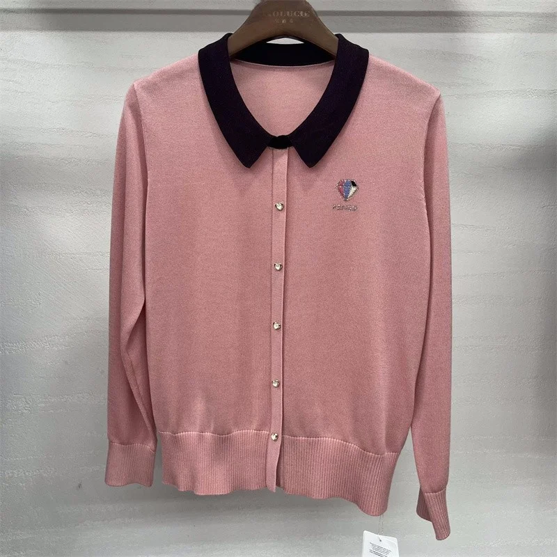 Suéter de Malha  de Manga Longa Laiselis C8585 com Gola Elegante, Moda Feminina, Efeito Emagrecedor, Nova Chegada de Ou...
