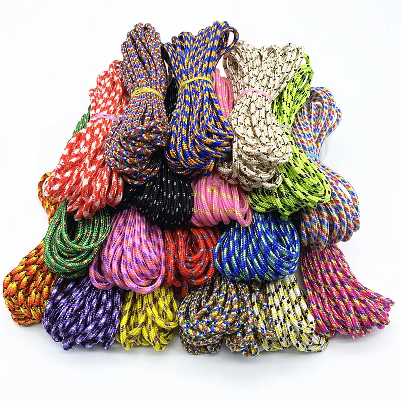 40 Farben 3 mm Regenschirmseil DIY multifunktionales Regenschirmseil Armband Halskette gewebter Anhänger mit gewebtem Regenschirmseil Schlüsselanhänger