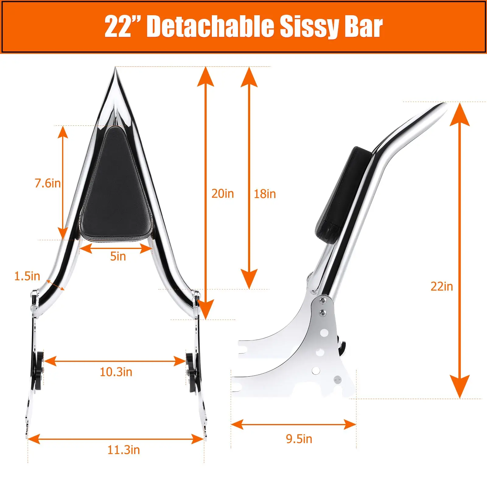 Afneembare Achterpassagier Sissy Bar Rugleuning Voor Harley Davidson 2004-2023 1200 883 Sportster Sissybar Rugleuning