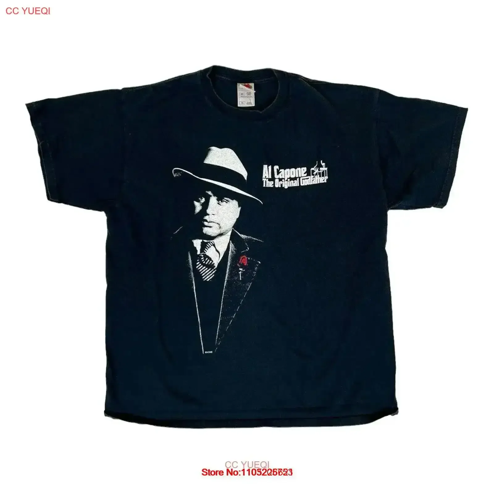 Vintage Al Capone T Shirt Size XL The Original Godfather Black Washed graphic Breathable Stylish streetwear vintage Washed