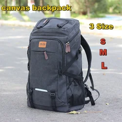 Casual Sports Travel Bag Large Capacity Wear-resisting Canvas Rucksack Outdoor Hiking Camping Backpack Business Trip Luggage Bag