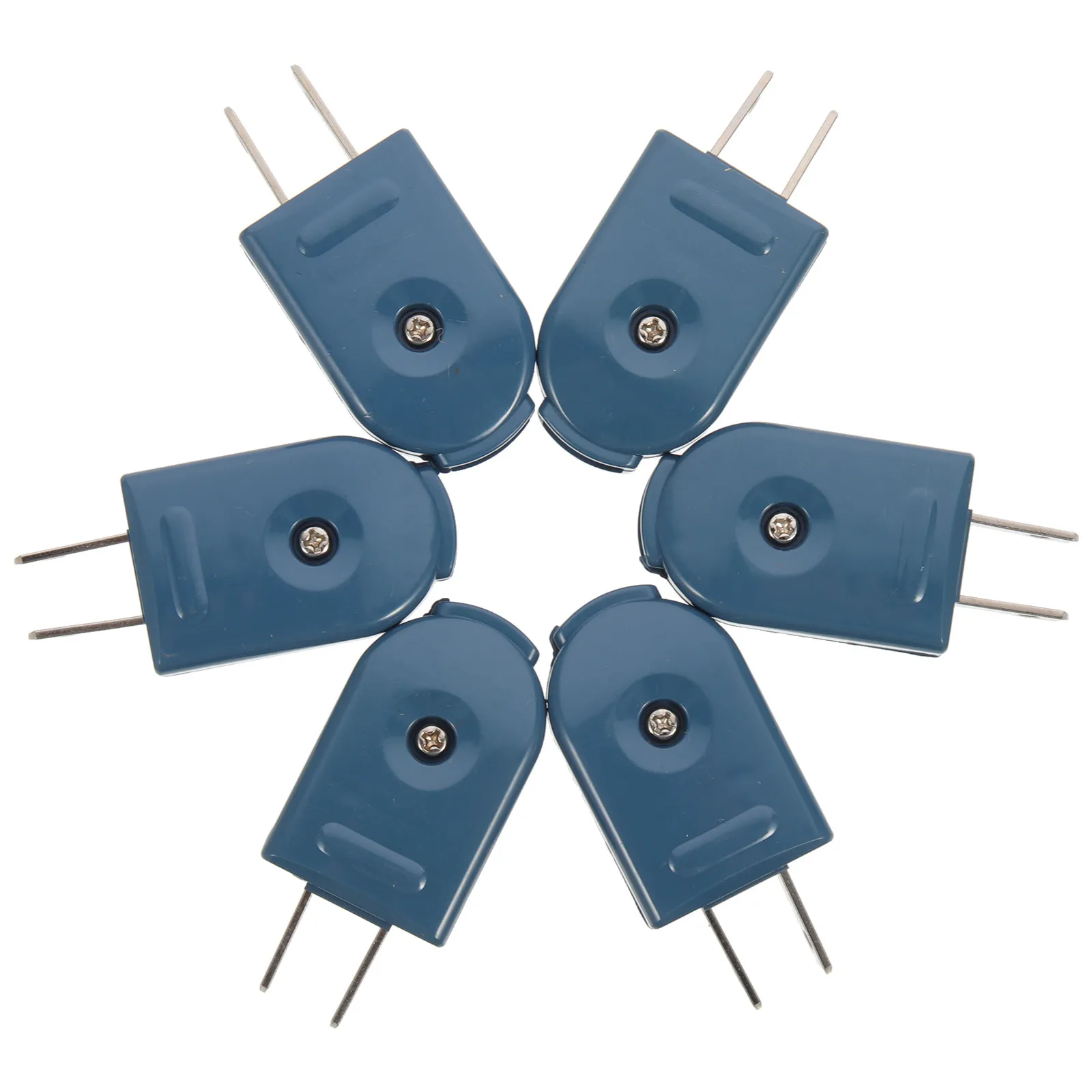 6Pcs Us Standard Electric Plug Replacement 2 Prong 125V 10A Rotatable Screw Lock Extension Cord Plug for Small Appliances