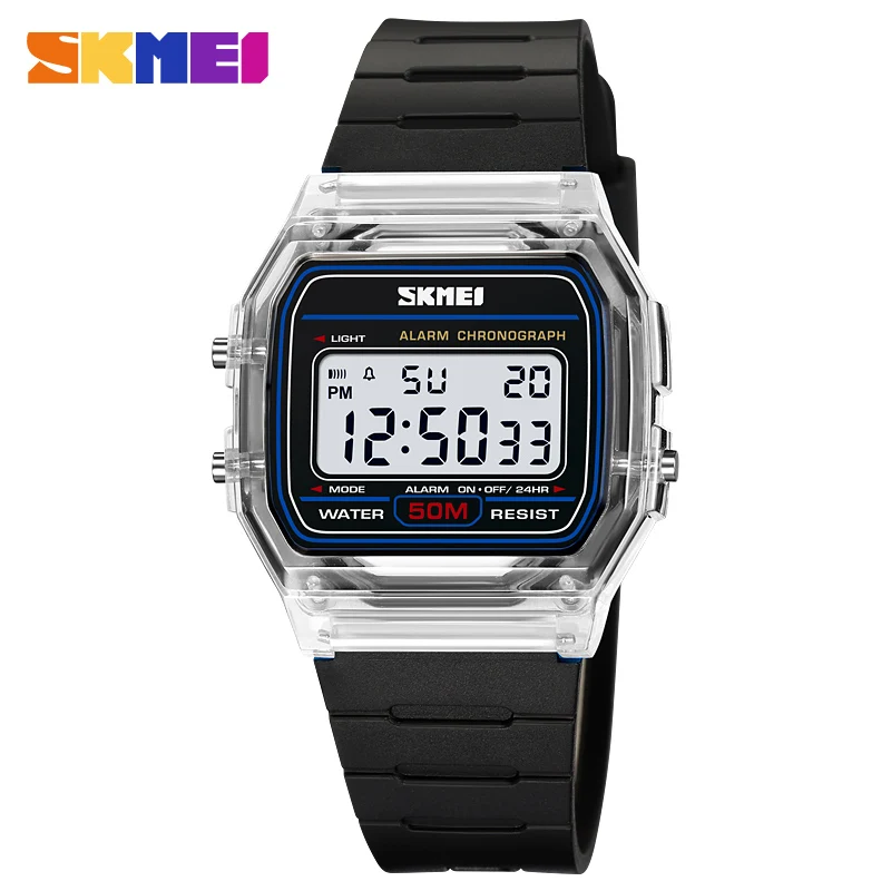 SKMEI 2056 Electronic Waterproof Sports Watch for Men Women Countdown Boy Girl Digital Date Wristwatches 1123 Reloj Masculino