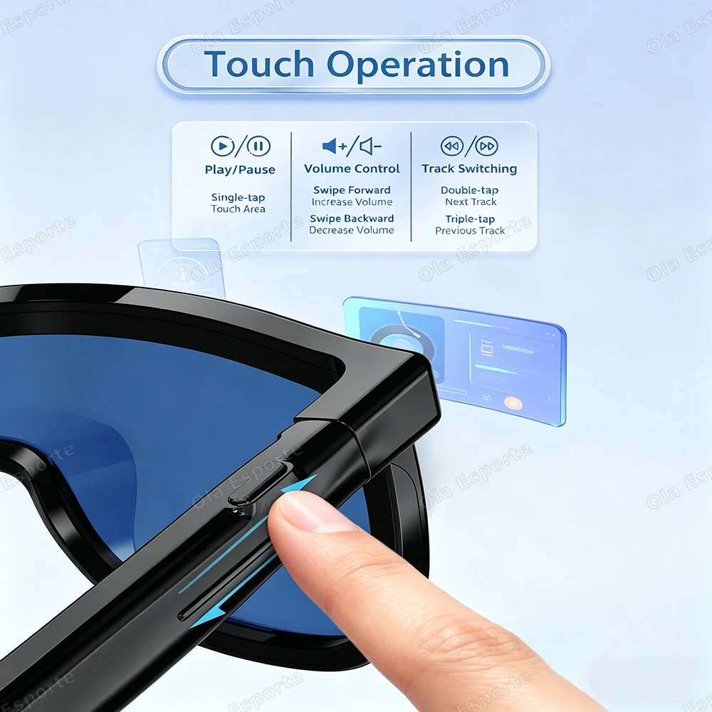 2026 Touch Color Changing Lens Smart Glasses AI translation Dual Microphone Noise Reduction Super Clear Sound Bluetooth Sunglass image 5