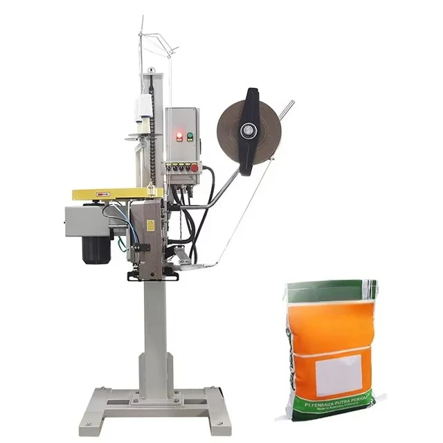 FBS-10 Hualian Industrial Automatic Rice Heavy Jumbo Bag Closer Sealer Edge-Binding Stitching Sewing Packaging Machine