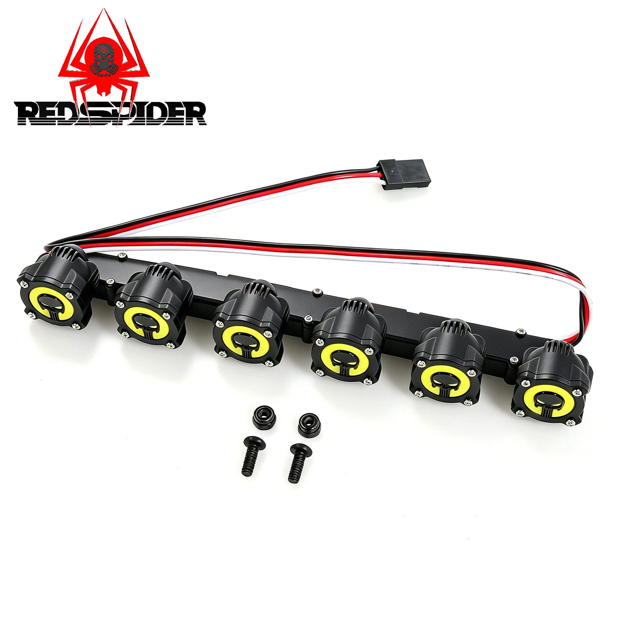 RS Dachleuchten Geisterkopf-Lampe Smiley-Gesichts-Licht für 1/10 1/8 RC Modellauto Crawler Modifikationszubehör – Detail 8