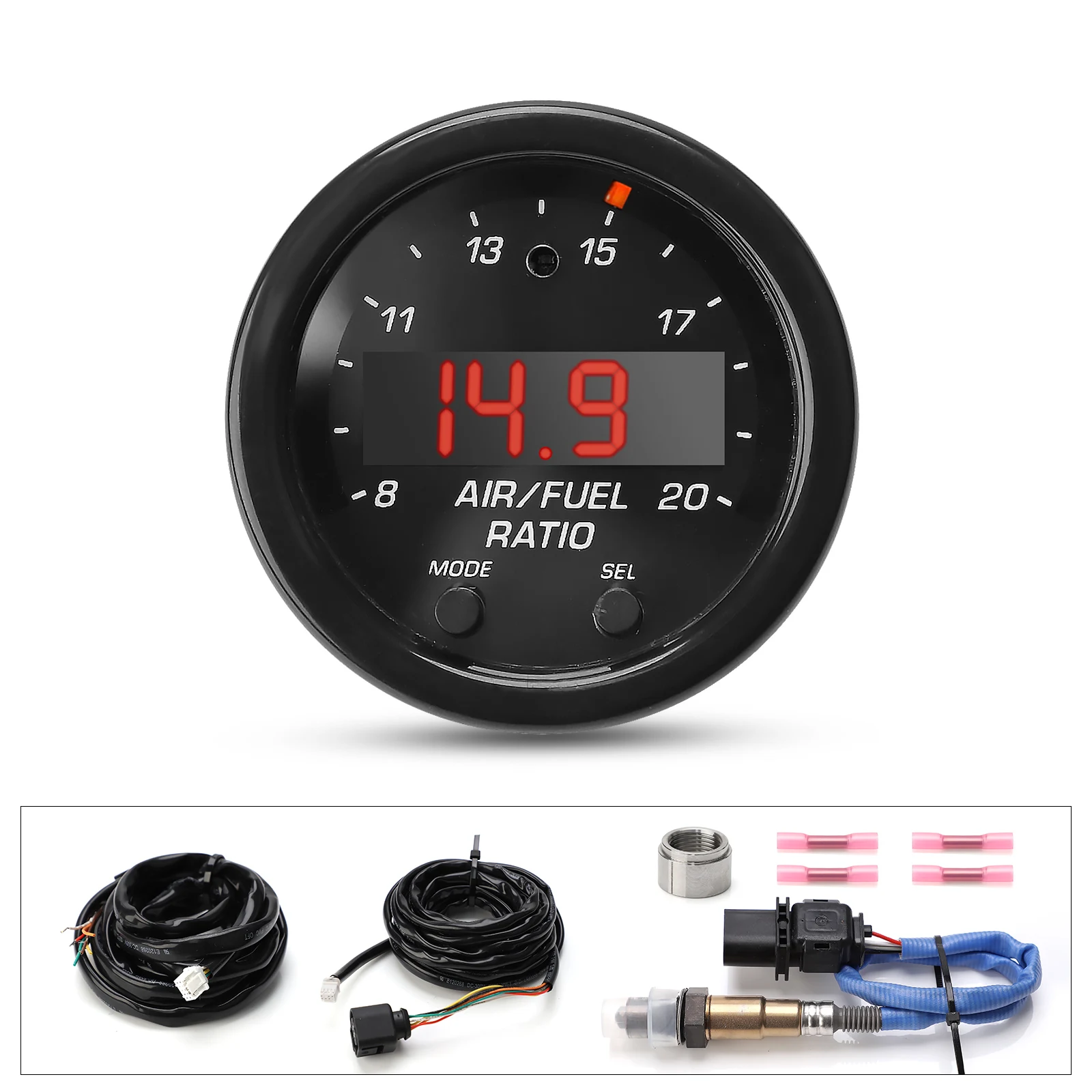 EM 30-0300 30-4110 X-Series Wideband UEGO AFR O2 Air Fuel Ratio Gauge Kit LSU 4.9 0258017025 Car Oxygen Sensor AFR Sensor Gauge