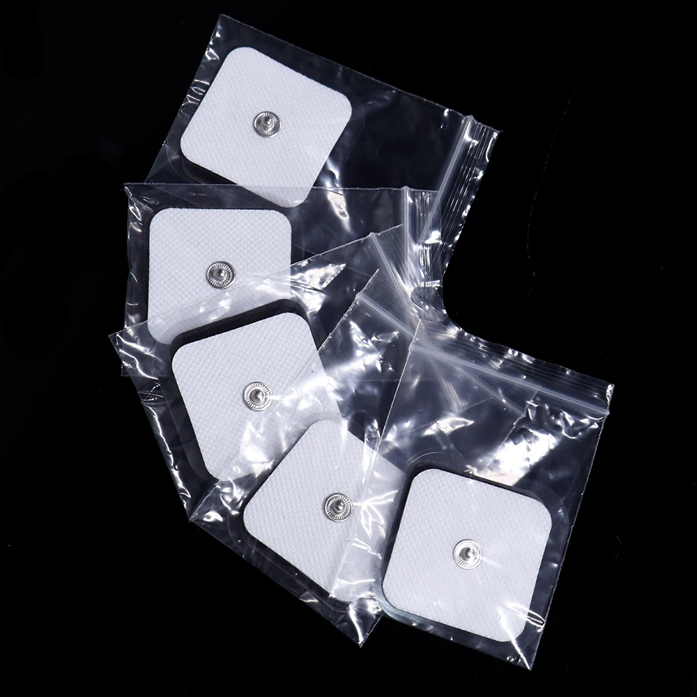 Patch de gel d'électrodes pour masseur de physiothérapie TENS Pulse, 100 pièces, tampons, amincissant, nerf, EMS, stimulateur musculaire, autocollants