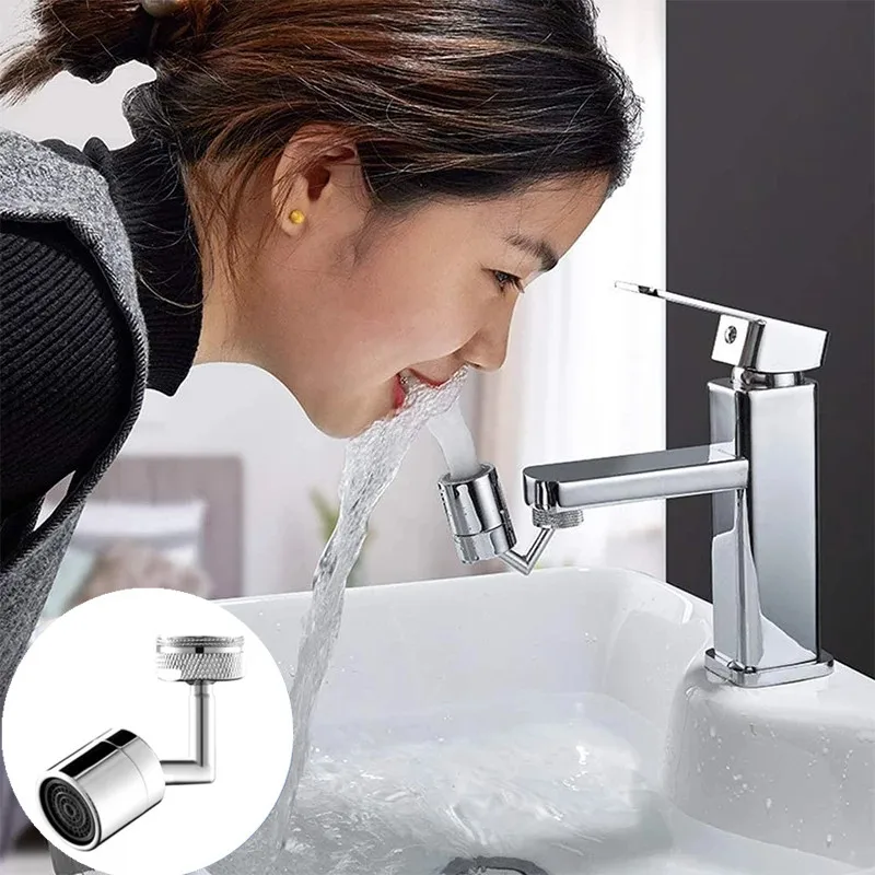 2 Modes 720° Universal Tap Aerator Splash-proof Swivel Water Saving Kitchen Faucet Spray Head Wash Basin Tap Extender Adapter