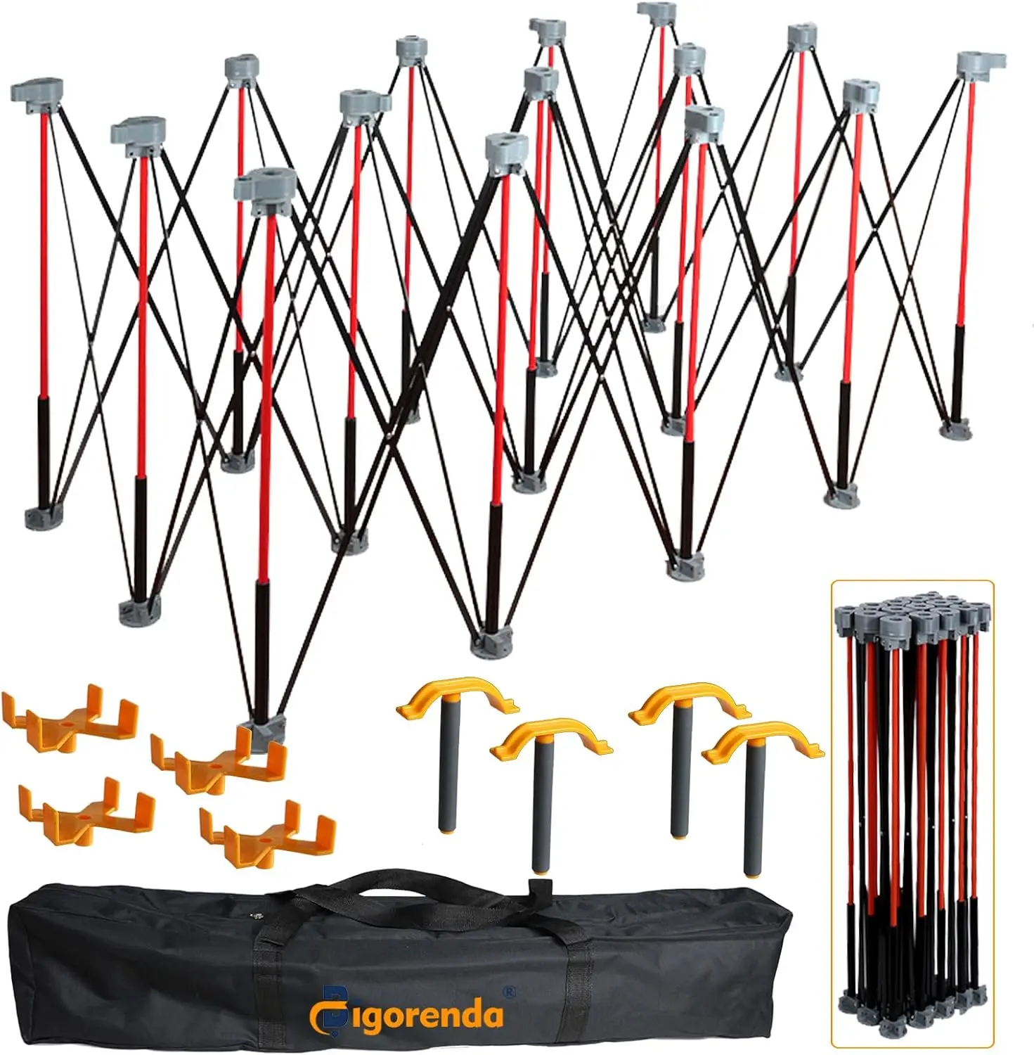 30 Inch Portable Folding Workstand 8x4 Feet Portable Workbench Folding Work Table Stable 15 Leg Collapsible Work Stand Storage B